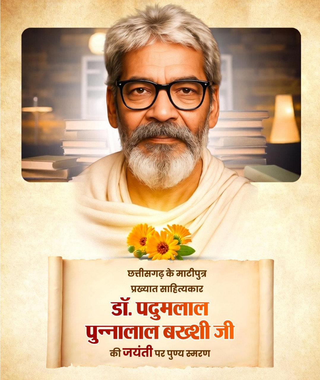 वित्त मंत्री श्री ओपी चौधरी ने डॉ. पदुमलाल पुन्नालाल बख्शी जी की जयंती पर किया पुण्य स्मरण वित्त मंत्री श्री ओपी चौधरी ने डॉ. पदुमलाल पुन्नालाल बख्शी जी की जयंती पर किया पुण्य स्मरण