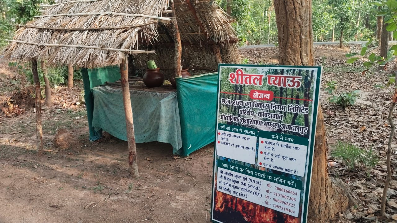 वन विकास निगम की अनूठी पहलरू सार्वजनिक प्याऊ से  प्यास भी बुझा रहे, जंगलों को आग से भी बचा रहे