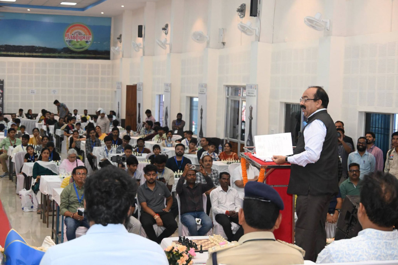 उप मुख्यमंत्री श्री अरूण साव ने अखिल भारतीय फिडे रेटेड शतरंज प्रतियोगिता का किया शुभारंभ