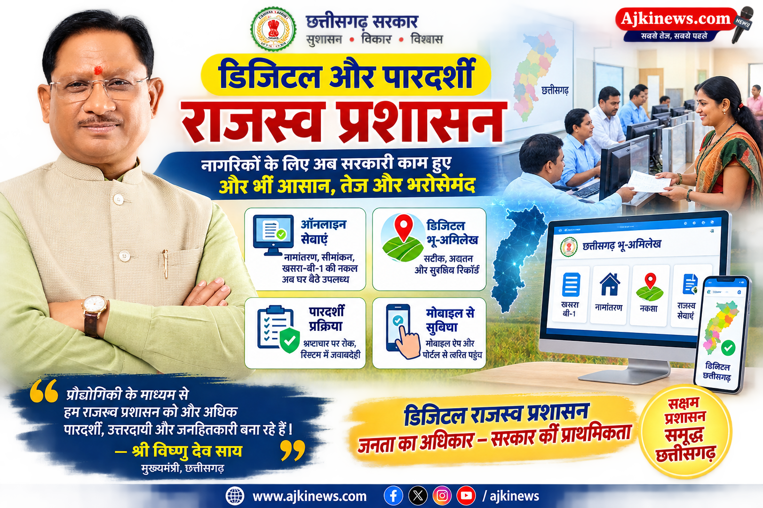 विशेष लेख : डिजिटल और पारदर्शी राजस्व प्रशासन : जनहित में सुशासन का नया अध्याय