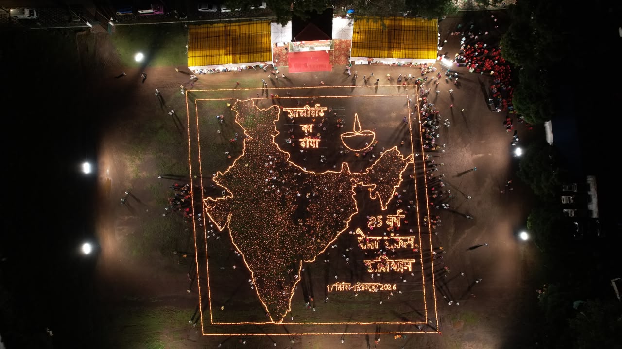 सेवा संकल्प अभियान के तहत दुर्ग नगर में सवा लाख दीयों के प्रकाश से हुआ रौशन