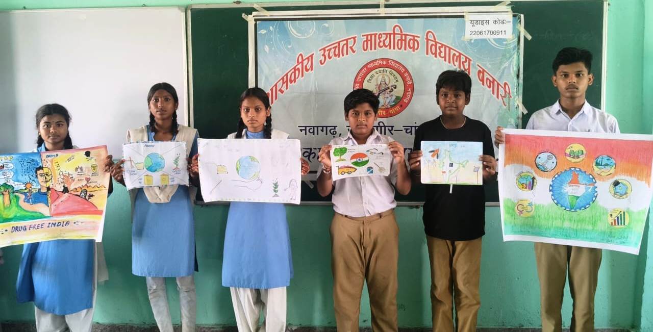मेरे सपनों का भारत’ में विद्यार्थियों ने रंगों और शब्दों से रची विकसित भारत की तस्वीर