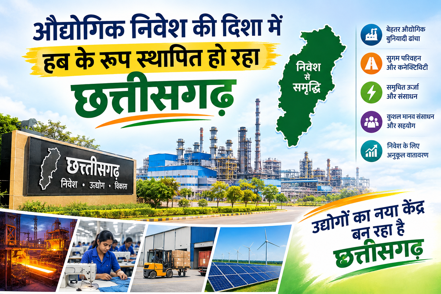 विशेष लेख : औद्योगिक निवेश की दिशा में हब के रूप स्थापित हो रहा छत्तीसगढ़