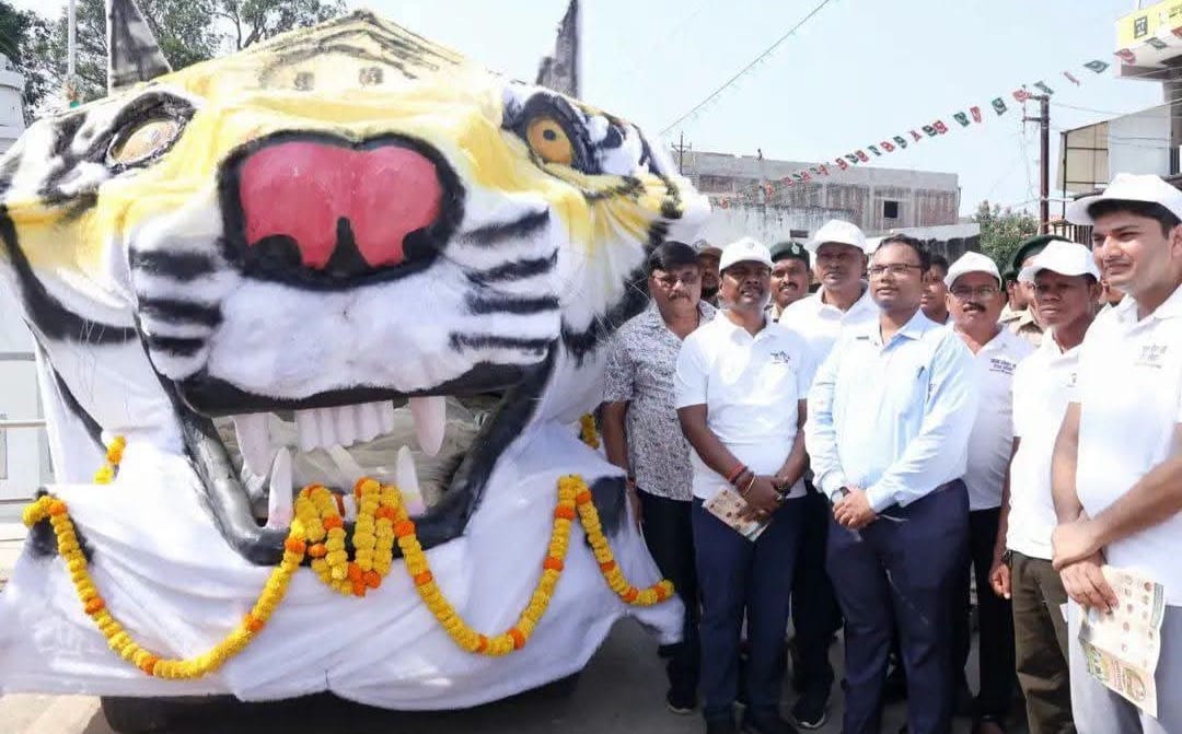 वन्यजीव संरक्षण का संदेश लेकर गांव-गांव पहुंचेगा ‘बाघ रथ’, वन मंत्री श्री केदार कश्यप ने दिखाई हरी झंडी