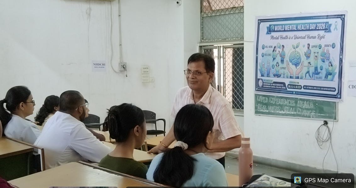 विश्व मानसिक स्वास्थ्य दिवस: शासकीय दंत चिकित्सा महाविद्यालय में जागरूकता कार्यक्रम आयोजित